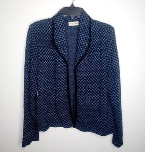 Blue and black Expressions cardigan